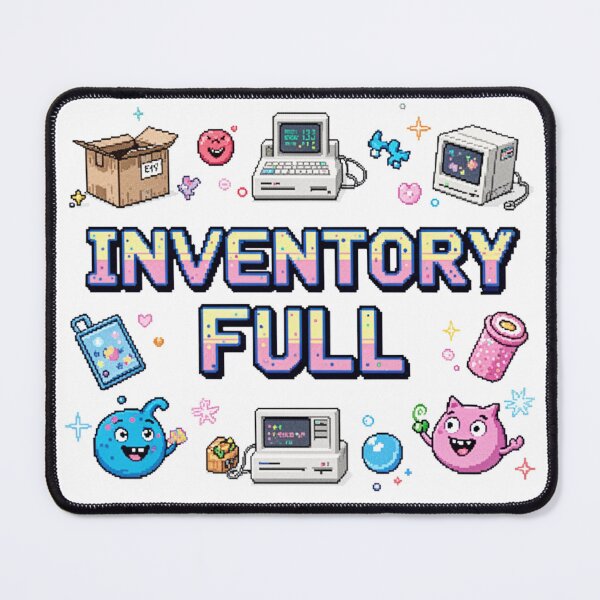 Item preview, Inventory Full – Gamer Humor Minimal Design designed and sold by WearContext.
