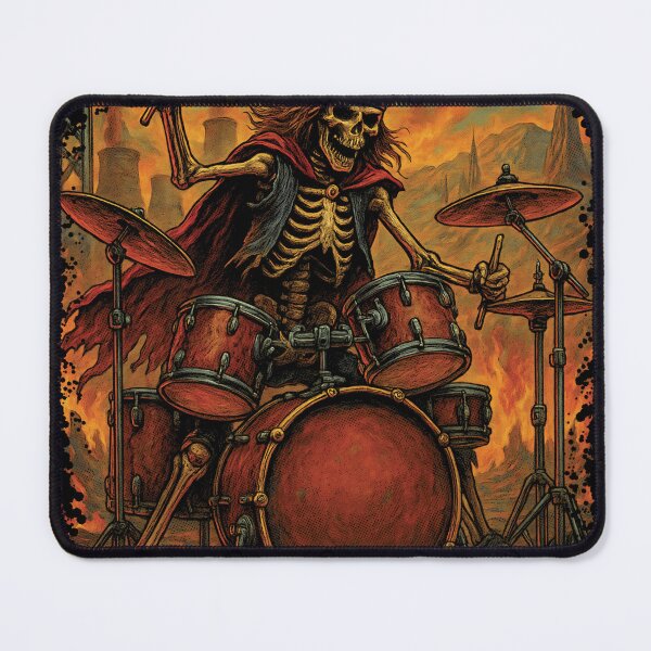 Item preview,  AC/DC, skeleton playing drums, gift for drummers designed and sold by Pixel4you.