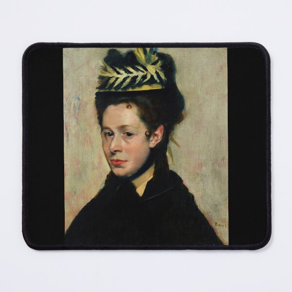 Item preview, Buste De Femme Au Chapeau a Plumes by Edgar Degas: Impressionist Portrait Poster designed and sold by artofuniverse.