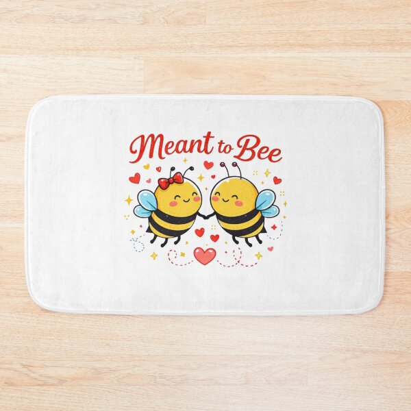 Item preview, Meant to Bee Cute Valentine Illustration with Happy Bees designed and sold by bilal sibgui.
