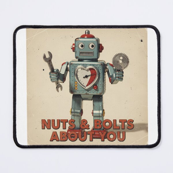 Item preview, Nuts And Bolts About You Funny Robot Geek Valentines Day Sticker Shirt Gift designed and sold by GiftsForge.