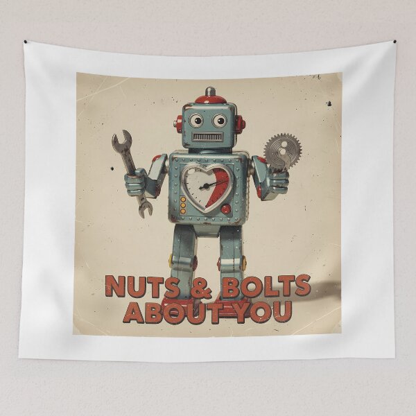 Item preview, Nuts And Bolts About You Funny Robot Geek Valentines Day Sticker Shirt Gift designed and sold by GiftsForge.