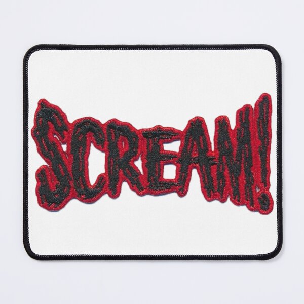 Item preview, Scream Text Patch in Red and Black designed and sold by Adronia.