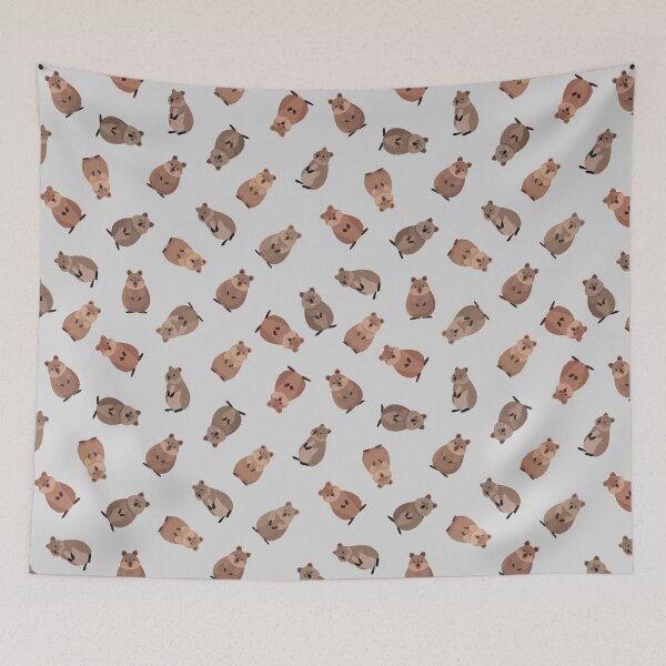 Item preview, Illustrated Quokkas on Light Gray  designed and sold by KSimpson838.