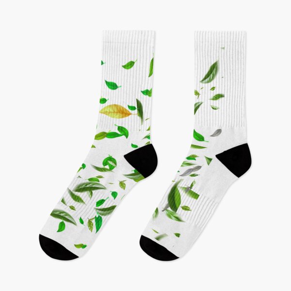 Item preview, Floating Green Leaves – Nature in Motion Minimal Botanical Art designed and sold by NilofaDesigns.