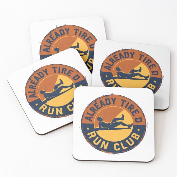 Item preview, Already Tired Run Club Retro 70s Athletic Badge designed and sold by DesingScan.