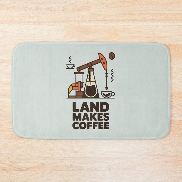 Item preview, Land Makes Coffee Funny Oil Rig Caffeine Extraction Industrial Art designed and sold by SplashTastic.