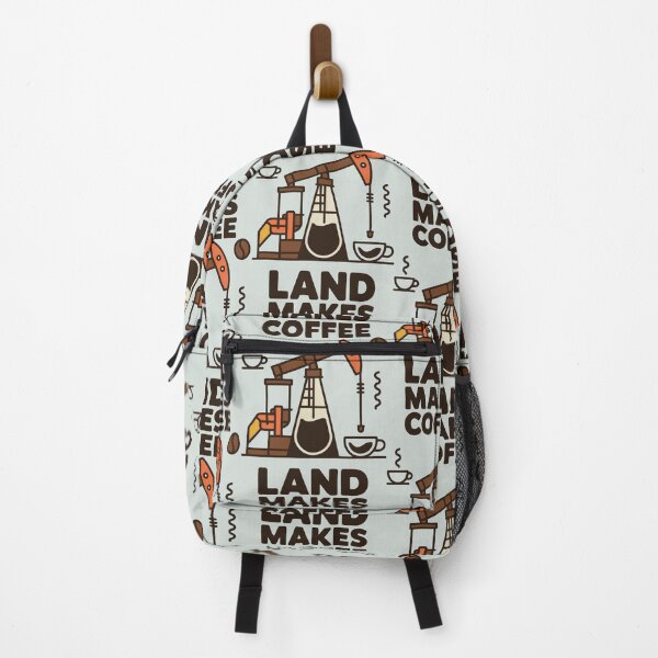 Item preview, Land Makes Coffee Funny Oil Rig Caffeine Extraction Industrial Art designed and sold by SplashTastic.