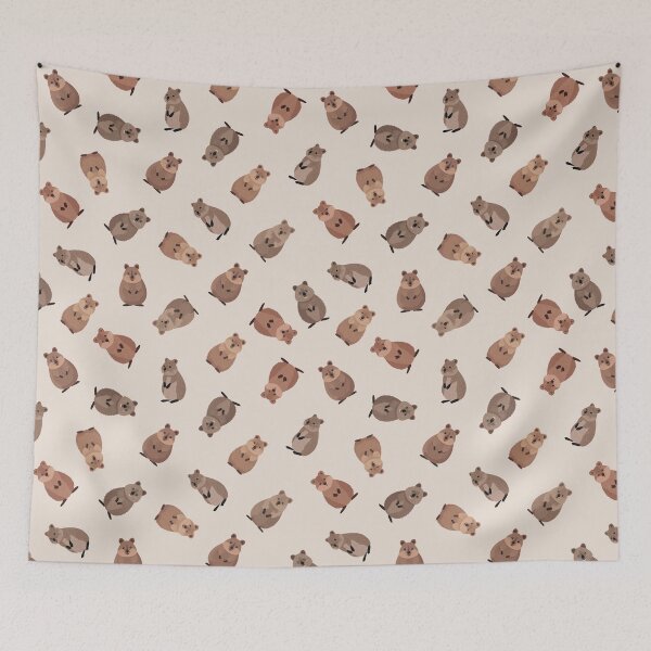 Item preview, Illustrated Quokkas on Beige   designed and sold by KSimpson838.