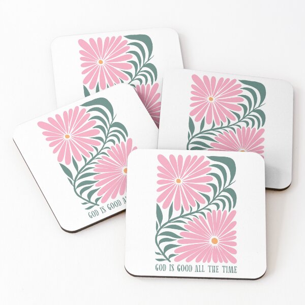 Item preview, God Is Good All the Time – Retro Floral Faith Art designed and sold by andry01.