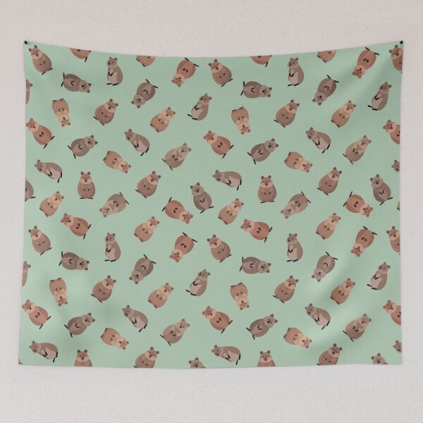 Item preview, Illustrated Quokkas on Light Green  designed and sold by KSimpson838.