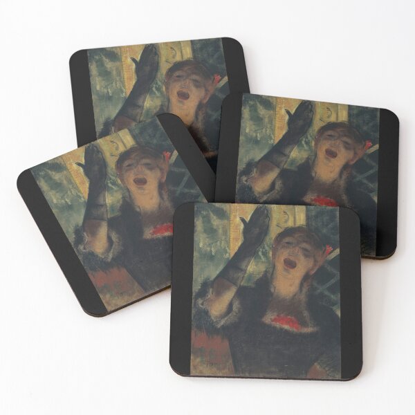 Item preview, Cafe Singer by Edgar Degas: Impressionist Nightlife Fine Art Poster designed and sold by artofuniverse.