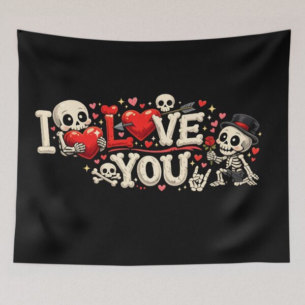 Item preview, Romantic love of a skeleton designed and sold by Atee Optimistic.