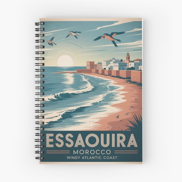 Item preview, Essaouira Vintage Windy Coast Travel Poster designed and sold by Timeless Design.