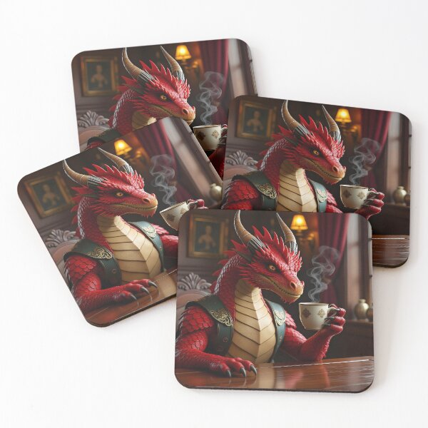 Item preview, Just a dragon having a morning coffee in a breakfast bar designed and sold by adriansmith31.