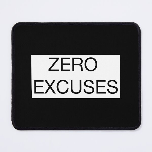 Item preview, ZERO EXCUSES - Minimal Motivational Text Design designed and sold by Mind_Focus.