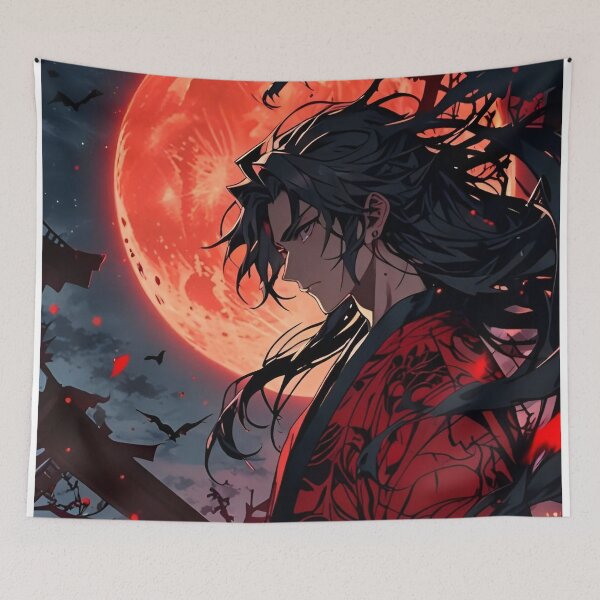 Item preview, Crimson Moon Ronin – Dark Samurai Under the Blood Moon designed and sold by Dyan4.