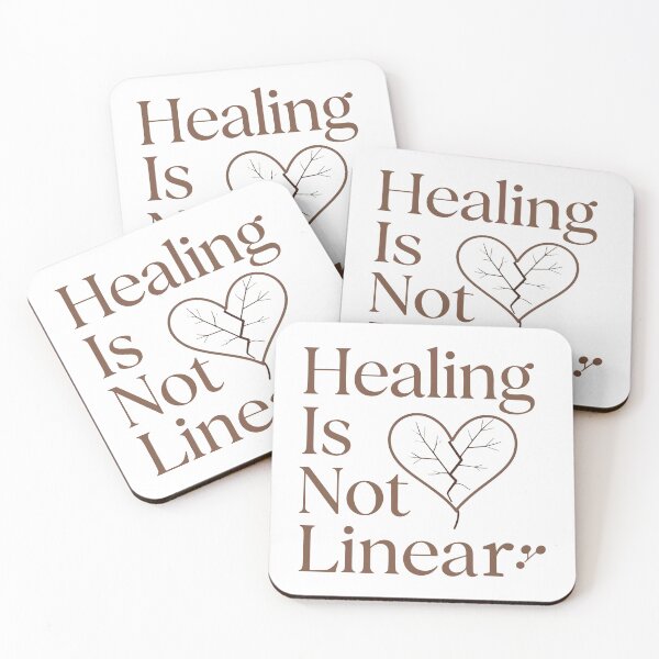 Item preview, Healing Is Not Linear T-Shirt  Mental Health Self Care Broken Heart Leaf Design designed and sold by Design-Pro-21.
