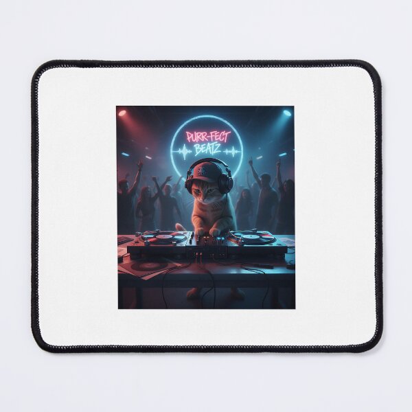 Item preview, The Ultimate DJ Cat Spinning Purr-fect Beatz designed and sold by Silent Watch Threads..