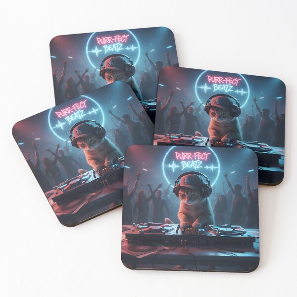 Item preview, The Ultimate DJ Cat Spinning Purr-fect Beatz designed and sold by Silent Watch Threads..