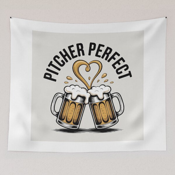 Item preview, Pitcher Perfect Funny Beer Pun Valentines Day Sticker Shirt Drinking Gift designed and sold by GiftsForge.