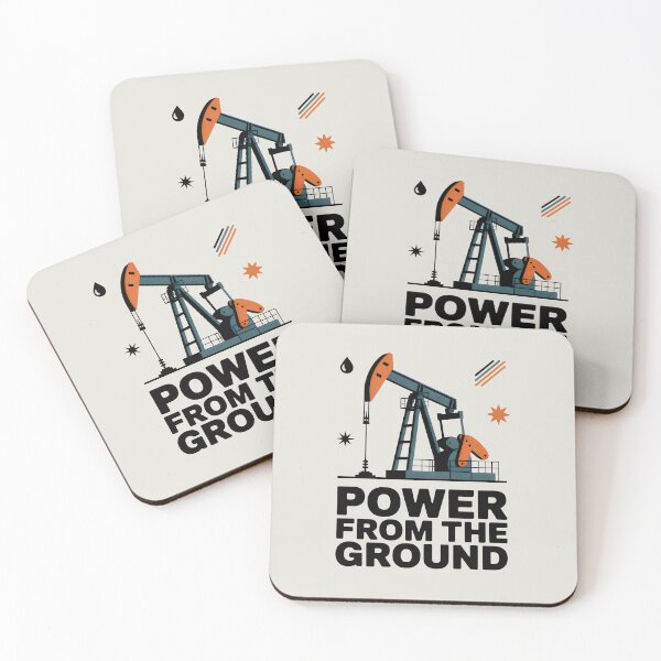 Item preview, Power From The Ground Industrial Oil Rig Energy Production Art designed and sold by SplashTastic.