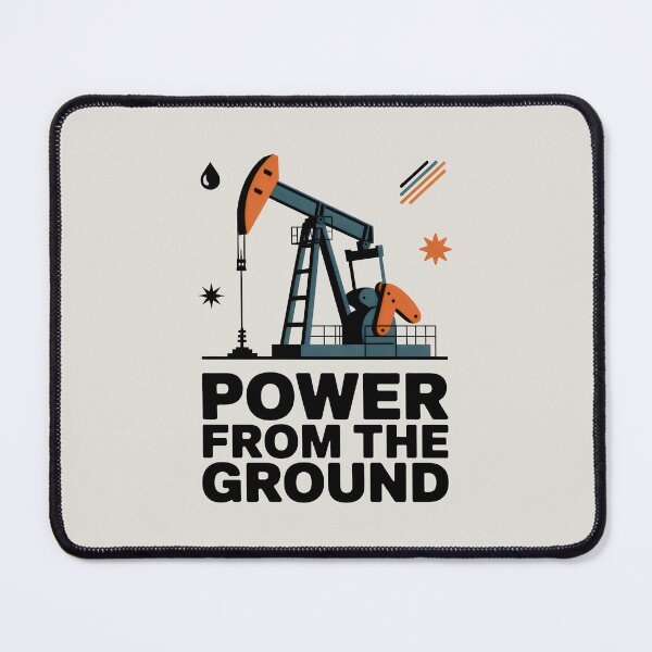 Item preview, Power From The Ground Industrial Oil Rig Energy Production Art designed and sold by SplashTastic.