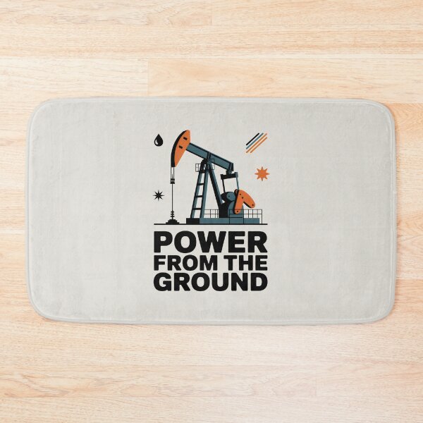 Item preview, Power From The Ground Industrial Oil Rig Energy Production Art designed and sold by SplashTastic.
