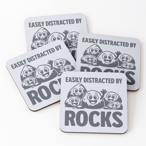 Item preview, Easily Distracted By Rocks Funny Rock Collector Geology Humor designed and sold by KLArtzStore.