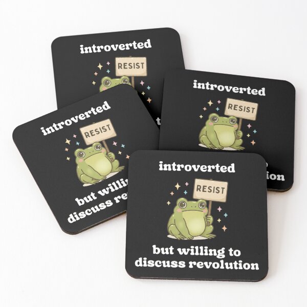 Item preview, Introverted Resistance Frog, No Kings in America, Human Rights Protest, Anti Trump, Anti Fascism designed and sold by toongstudio.