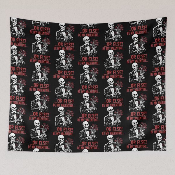 Item preview, Creepy Skeleton Valentine Suitor With Red Roses Dark Humor Art designed and sold by ZuToMi.