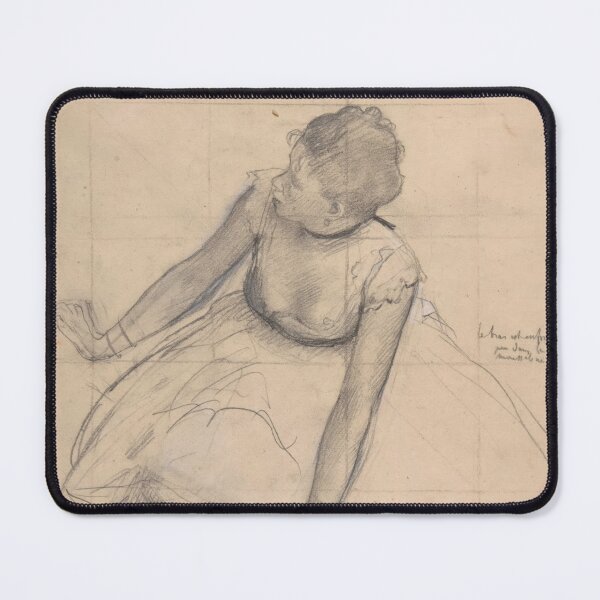 Item preview, Dancer Adjusting Her Slipper by Edgar Degas: Ballet Study Fine Art Print designed and sold by artofuniverse.