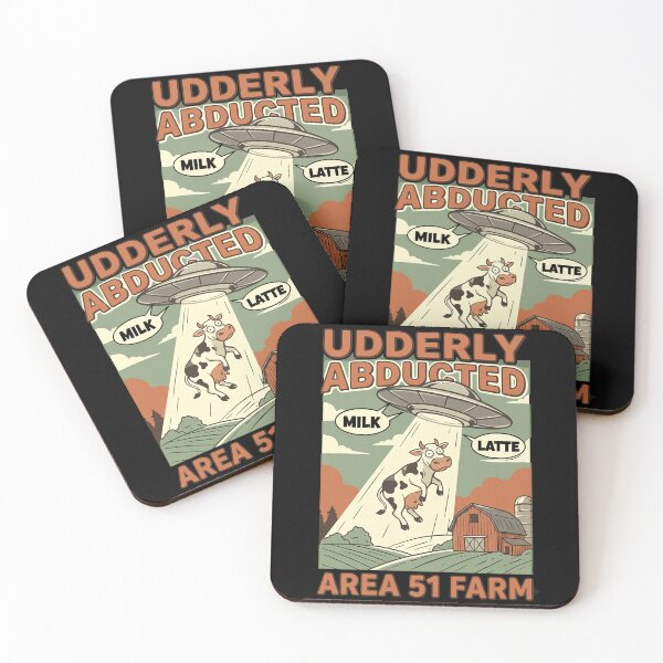 Item preview, Udderly Abducted - Area 51 Farm Coffee Humor designed and sold by ifundesign.