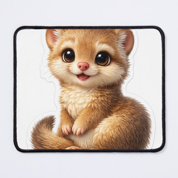 Item preview, Cute Mongoose 3D Cartoon Sticker Baby Mongoose Cute Sticker designed and sold by MiniPrintMagic.