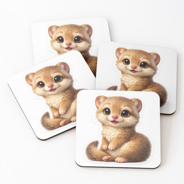 Item preview, Cute Mongoose 3D Cartoon Sticker Baby Mongoose Cute Sticker designed and sold by MiniPrintMagic.