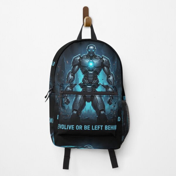 Item preview, Evolve Or Be Left Behind Sci-Fi Mech Warrior Action Illustration designed and sold by mbmstores.