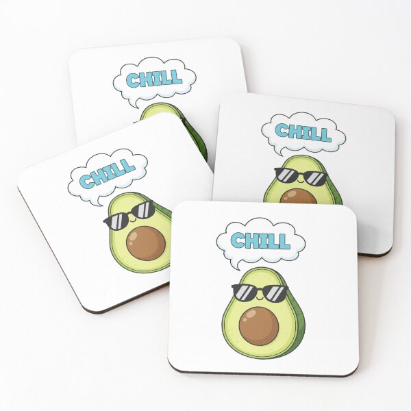 Item preview, Chill Avocado Sticker – Cute Cool Avocado with Sunglasses designed and sold by lulabellestore.