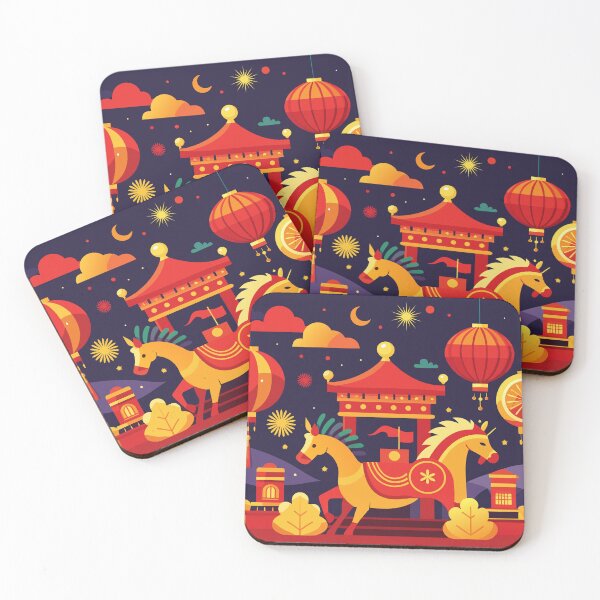 Item preview, Festive Mid-Autumn Night Celebration with Traditional Lanterns and Horse Carousel designed and sold by Jirada.