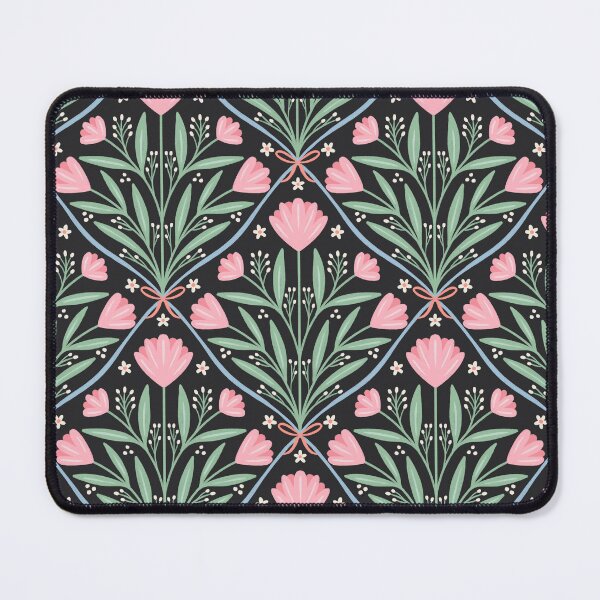 Item preview, Vintage romantic floral trellis | Coquette roses on black designed and sold by Illustrated by Nat.