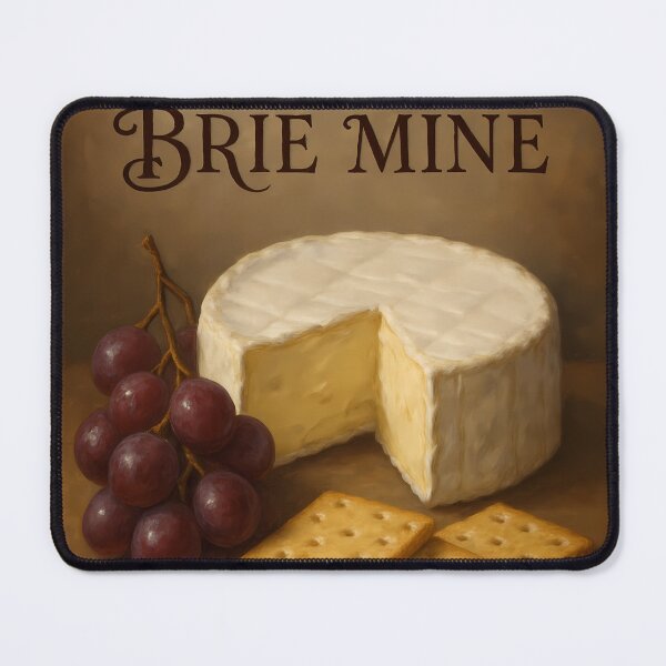Item preview, Brie Mine Funny Cheese Pun Valentines Day Sticker Shirt Foodie Charcuterie Gift designed and sold by GiftsForge.