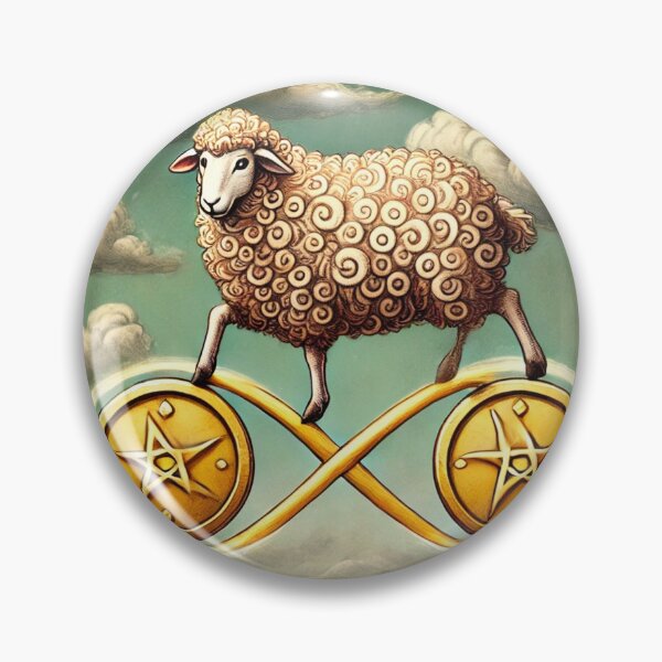 Item preview, Sheepism Tarot – Two of Pentacles designed and sold by Thpoar.