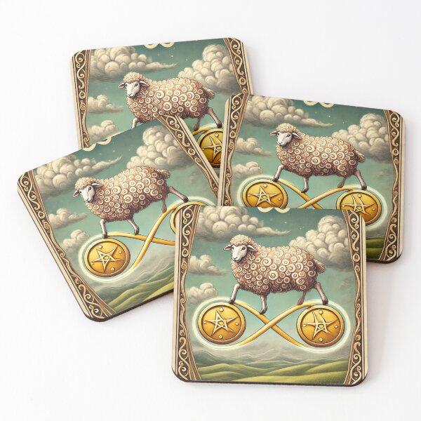 Item preview, Sheepism Tarot – Two of Pentacles designed and sold by Thpoar.
