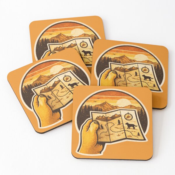 Item preview, Hiking Labrador Adventure Map – Retro Outdoor Badge designed and sold by PawPrintCustom.