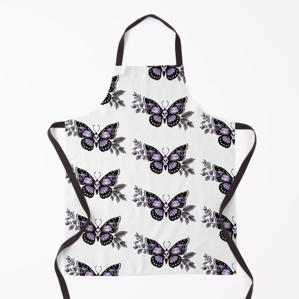 Item preview, Purple Butterfly with Skull Body & Floral Artwork – Gothic Botanical Illustration designed and sold by WildLakePatterns.