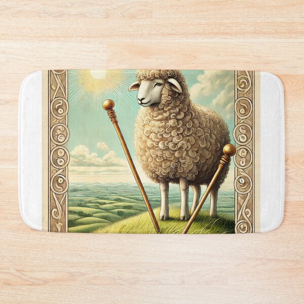 Item preview, Sheepism Tarot – Two of Wands designed and sold by Thpoar.