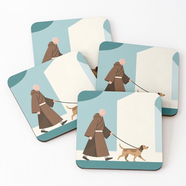 Item preview, Man Walking Dog Modern Urban Illustration designed and sold by Koalangel.
