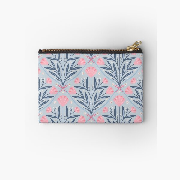 Item preview, Vintage romantic floral trellis | Coquette roses on pastel blue designed and sold by Illustrated by Nat.
