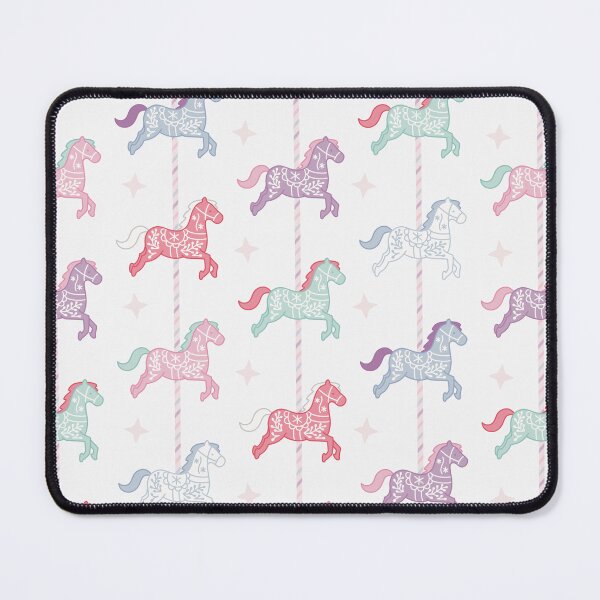 Item preview, Cute Pastel Colourful Carousel Horses Pattern designed and sold by winterpumpkin.