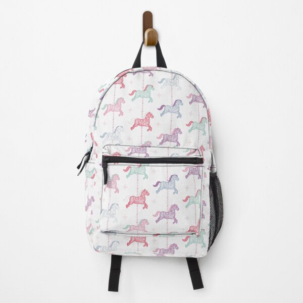 Item preview, Cute Pastel Colourful Carousel Horses Pattern designed and sold by winterpumpkin.