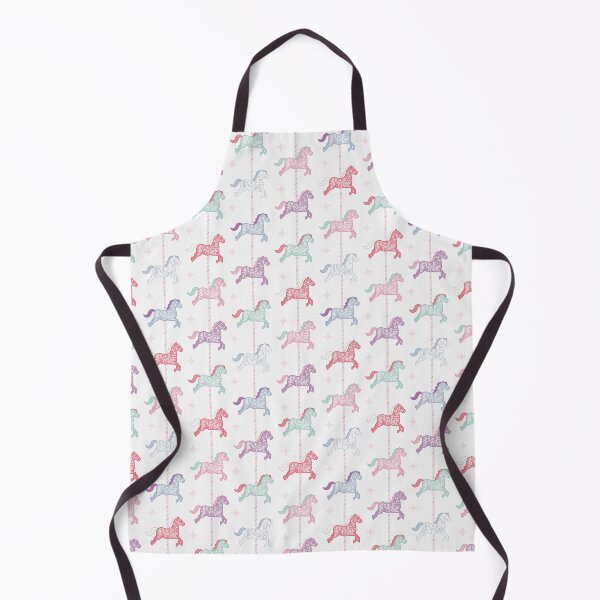 Item preview, Cute Pastel Colourful Carousel Horses Pattern designed and sold by winterpumpkin.